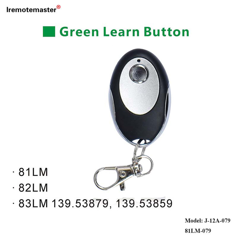 Voor 81LM 82LM 83LM Groene Leerknop 390MHz Gate Door Remote Vervanging: