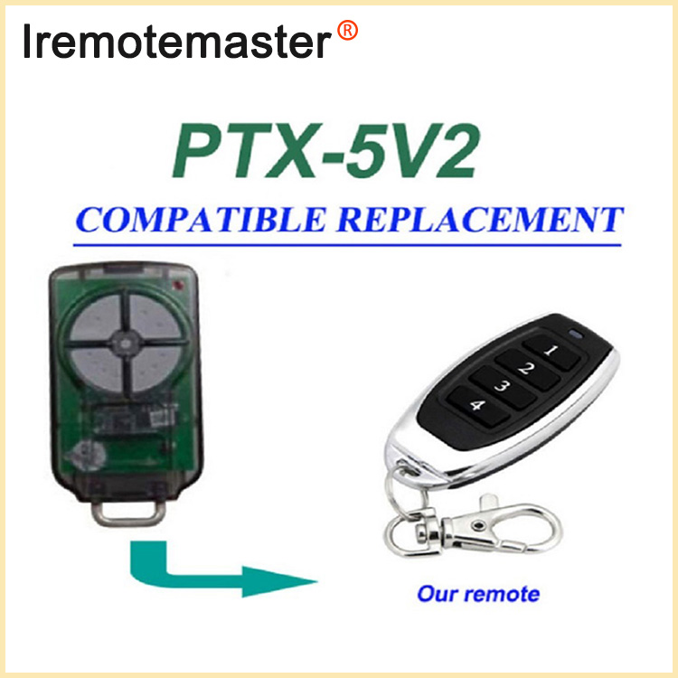 Voor PTX5V2 PTX-5 Garagedeur Afstandsbediening Vervanging 433.92MHz: