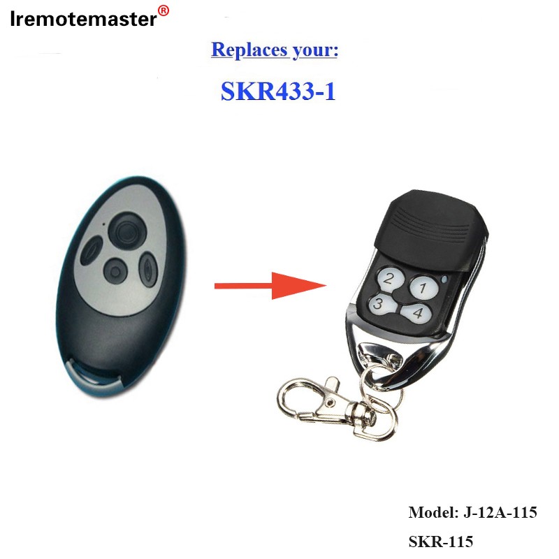 Voor SKR433-3 garagedeur vervangende afstandsbediening rolling code 433,92 mhz: